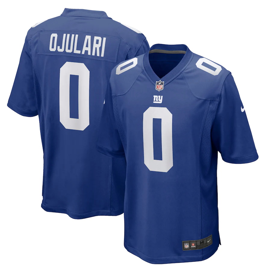 Mens New York Giants #0 Azeez Ojulari Nike Royal 2021 NFL Draft Pick Player Game Jersey->baltimore ravens->NFL Jersey
